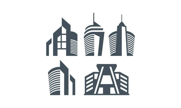 Bâtiment Entreprise Logo Icône Vecteur — Image vectorielle