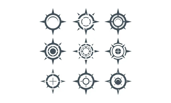 Kompass Logo Icon Vektor — Stockvektor