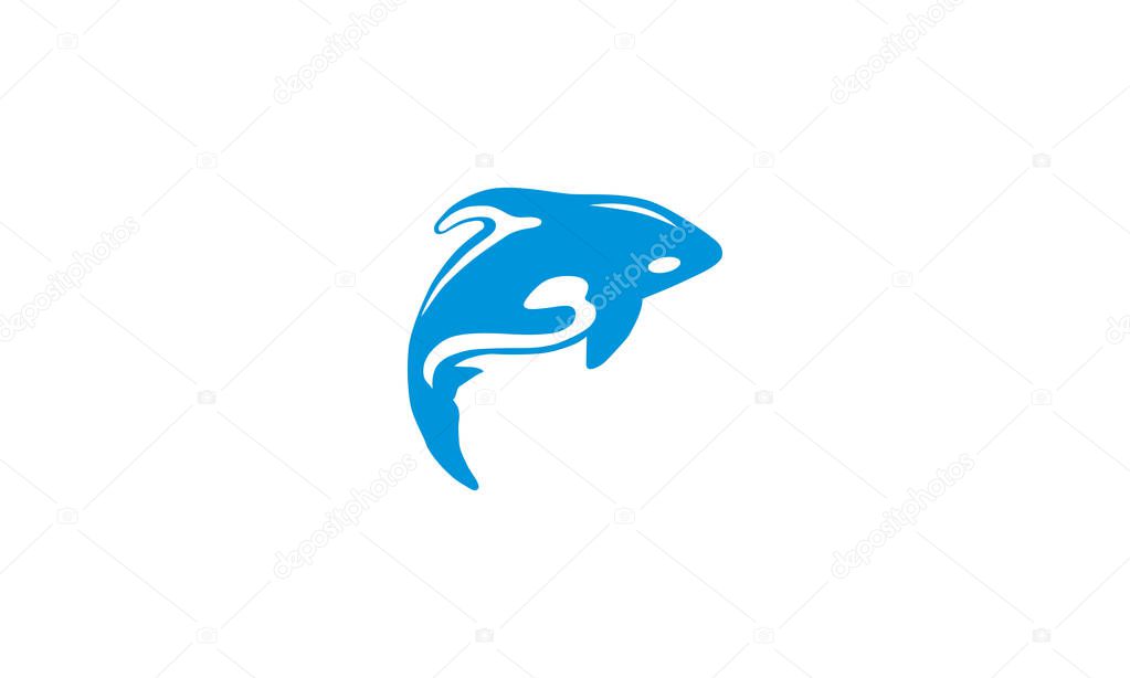 Whale logo vector icon