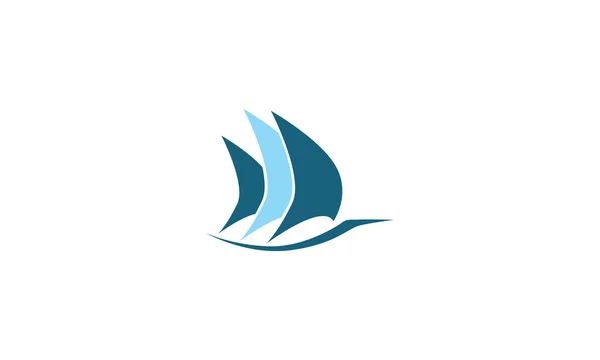 Sailing Boat Logo Icon Vector — Stock Vector