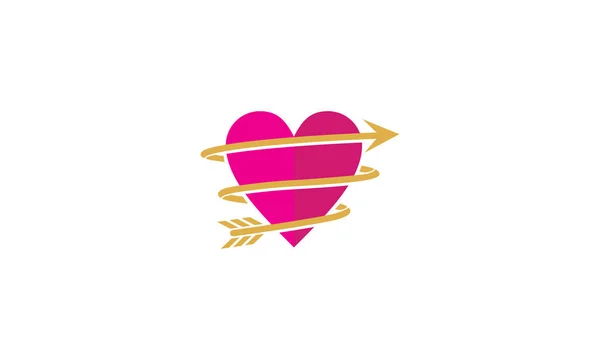 Liefde Cupid Logo Pictogram Vector — Stockvector