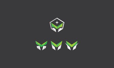 M initial geometry logo icon vector digital technology