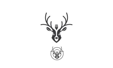 geyik aşçılar vektör simgesi logosu