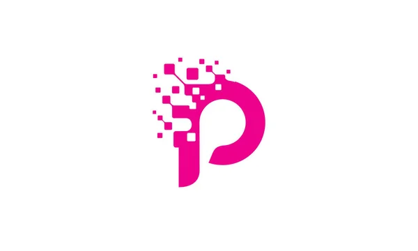 Начальная Иконка Логотипа Векторной Цифровой Технологии — стоковый вектор