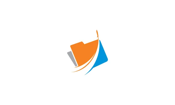 Jet Folder Icon Logo Vector — Stock Vector