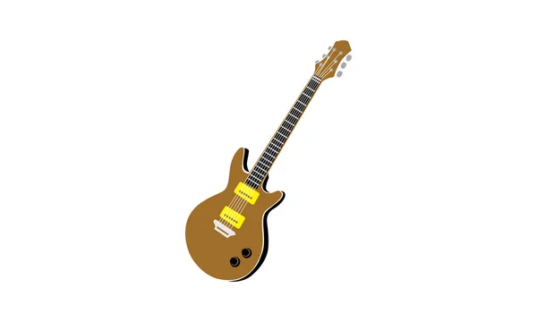 Electric Guitar Logo Icon Vector — Stock Vector