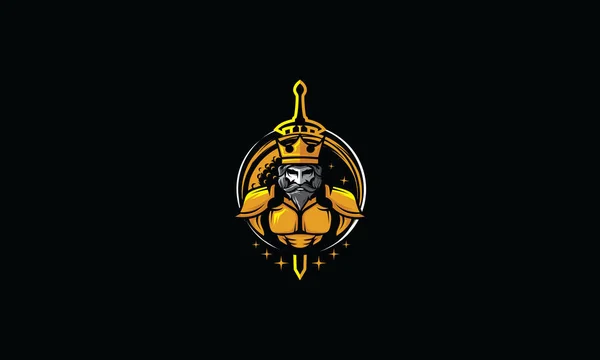 Savaşçı Amblem Spor Logo Simgesi Vektör — Stok Vektör