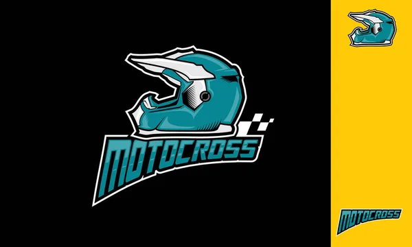 Casco Motocross Logo Icono Vector — Archivo Imágenes Vectoriales