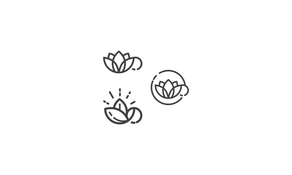 Thee Lotus Logo Vector Pictogram — Stockvector