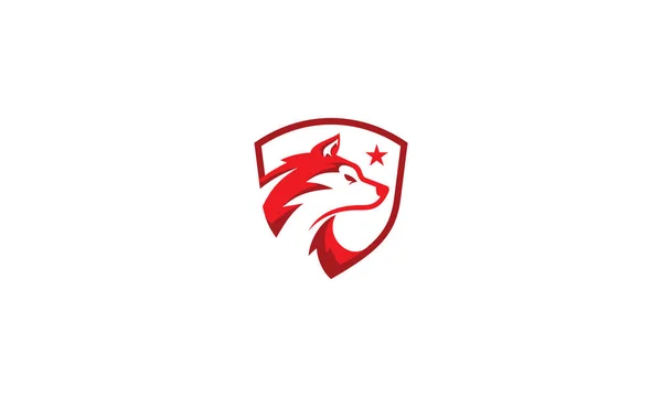 Wolf Security Logo Icon Vector — 스톡 벡터