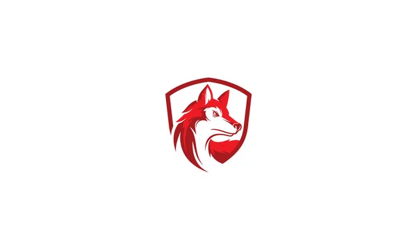 Wolf Security Logo Icon Vector — 스톡 벡터