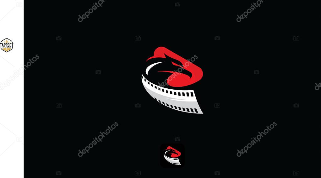 Crow bird media logo icon vector