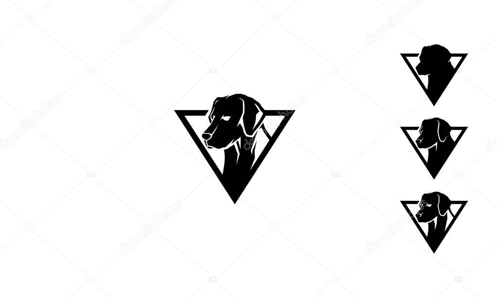 dog head logo icon vector