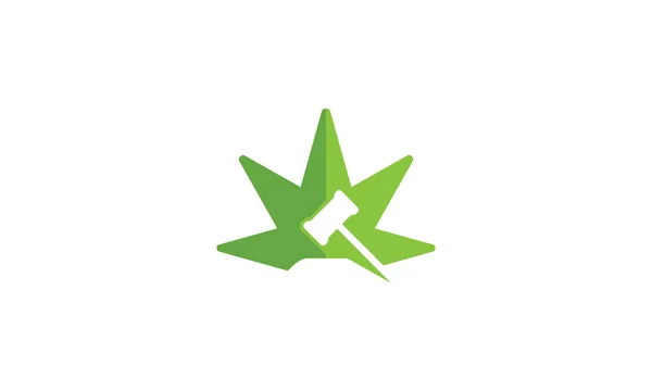 Cannabis Gesetz Logo Vektorsymbol — Stockvektor