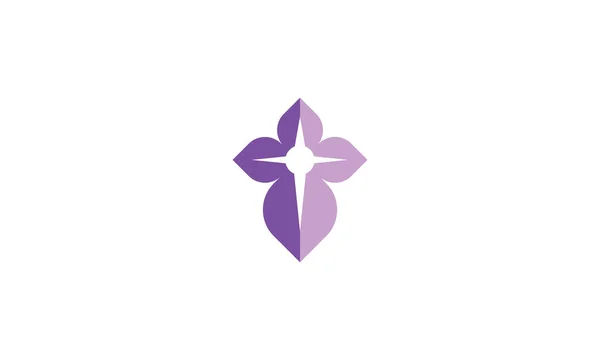 Cross Θρησκευτικό Λογότυπο Εικονίδιο Διάνυσμα — Διανυσματικό Αρχείο