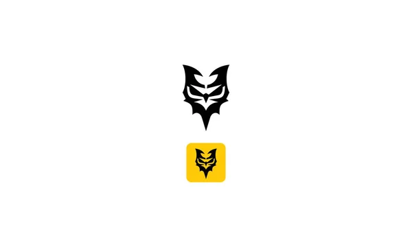 Baykuş Kafa Logosu Simge Vektör — Stok Vektör