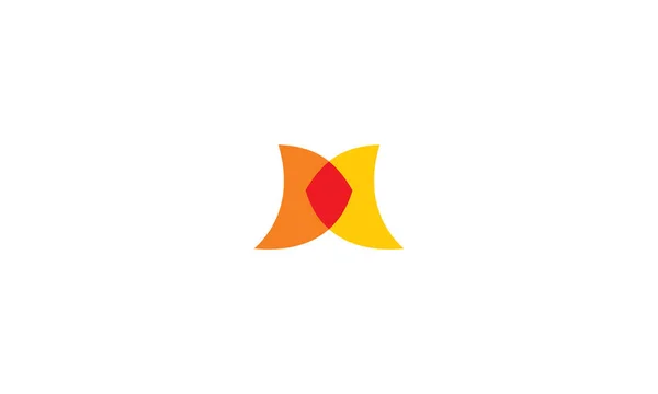 Inicial Media Logo Vector Icono — Vector de stock