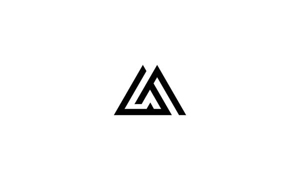 Triangle Abstrait Ligne Logo Icône Vecteur — Image vectorielle