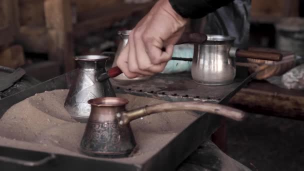 Preparación de café turco — Vídeos de Stock