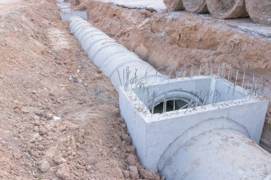 Şantiyede Beton Drenaj Borusu, Beton drenajı