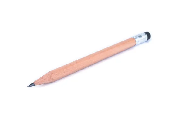 Lápis isolado sobre fundo branco puro — Fotografia de Stock