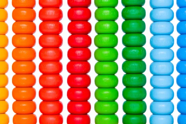 Close up colorful abacus, old calculator toy — Stock Photo, Image