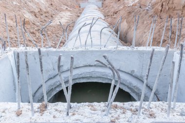 Şantiyede Beton Drenaj Borusu, Beton drenajı