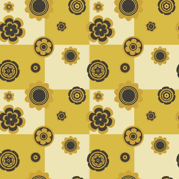 Motif Floral Sans Couture Sur Fond Carré — Image vectorielle