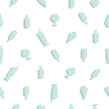 Dondurmalar soluk nane vektör dikişsiz desen.
