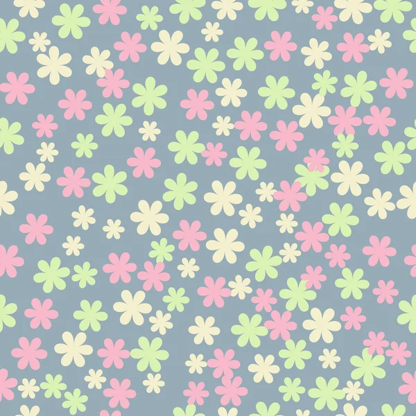 Naadloos Patroon Met Heldere Kleurrijke Bloemen — Stockvector