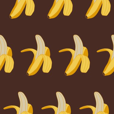 Karanlık arka planda muz Dikişsiz desen