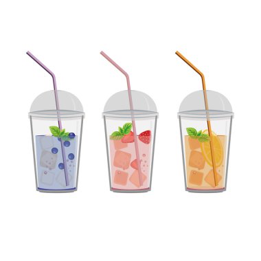 Vektör kokteyl beyaz arka plan üzerinde ayarlayın. Pub menüsü, bira evi, bira posteri, etiket, logo veya web tasarımı için tasarım. Taze içecekler deign. 