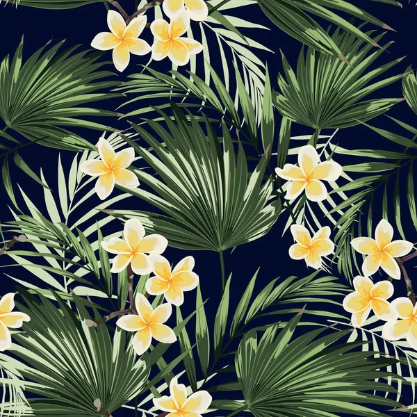 Vector Ilustración Flores Hermosas Patrón Fondo — Vector de stock