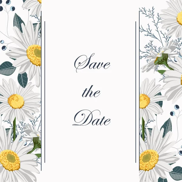 Διανυσματική Απεικόνιση Της Όμορφης Floral Μοτίβο Της Γαμήλια Πρόσκληση Κάρτα — Διανυσματικό Αρχείο