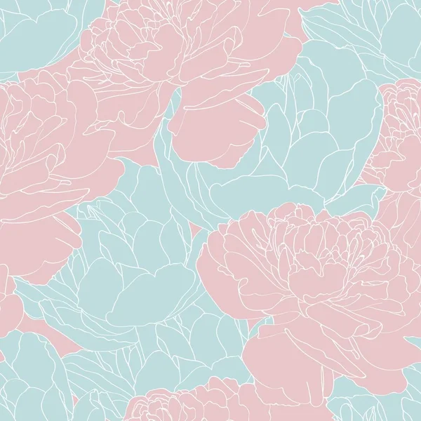 Vector Ilustración Flores Hermosas Patrón Fondo — Vector de stock