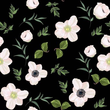 güzel çiçekler desen arka plan vektör illüstrasyon