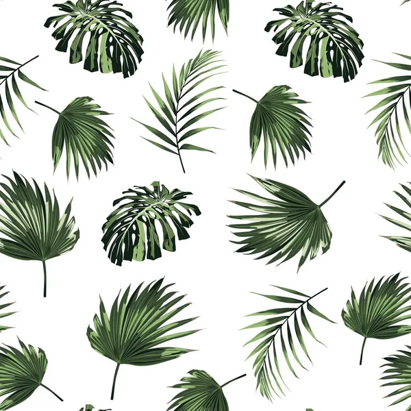 Ilustração Vetorial Verão Bonito Padrão Floral Tropical Fundo —  Vetores de Stock