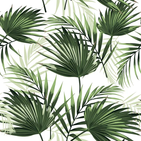 Ilustração Vetorial Verão Bonito Padrão Floral Tropical Fundo — Vetor de Stock