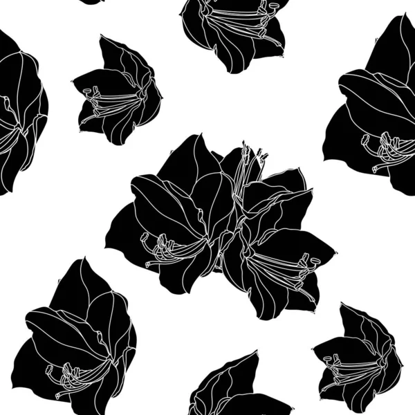 Vector Ilustración Flores Hermosas Patrón Fondo — Archivo Imágenes Vectoriales