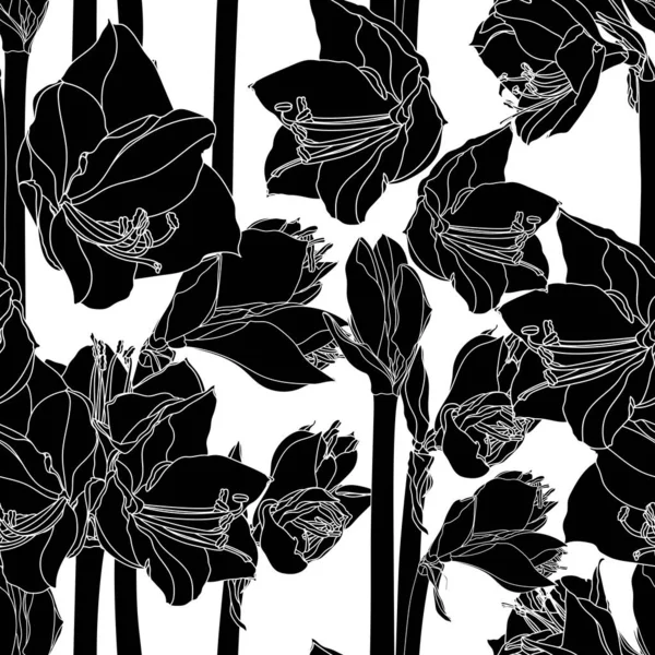 Illustration Vectorielle Magnifiques Fleurs Motif Fond — Image vectorielle