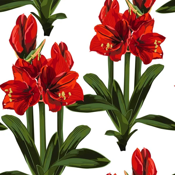 Vector Ilustración Flores Hermosas Patrón Fondo — Archivo Imágenes Vectoriales