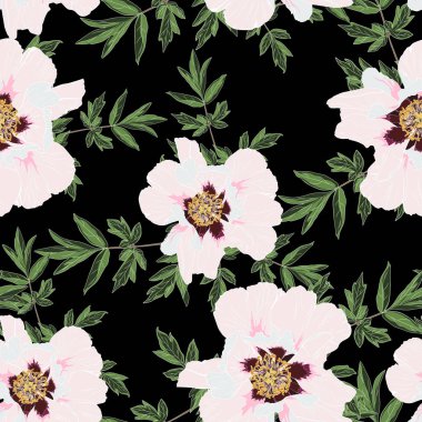 güzel çiçekler desen arka plan vektör illüstrasyon