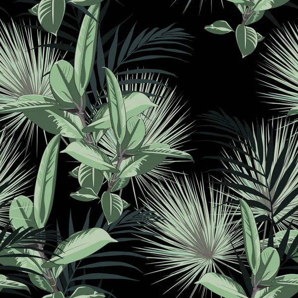 Векторна Ілюстрація Красивого Літнього Тропічного Квіткового Візерунка Фону — стоковий вектор
