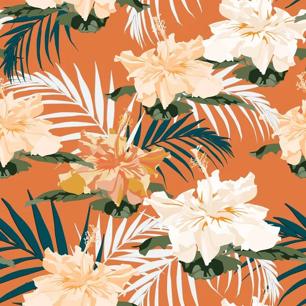 Vector Ilustración Flores Hermosas Patrón Fondo — Vector de stock