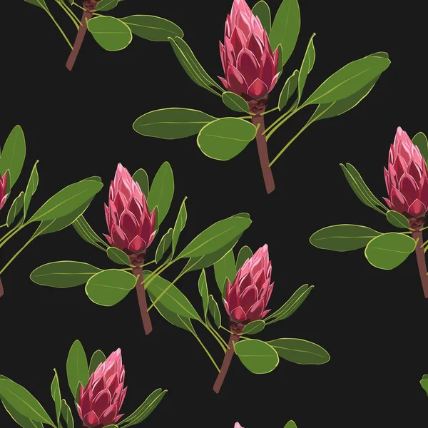 Απεικόνιση Διάνυσμα Όμορφα Λουλούδια Μοτίβο Φόντο — Διανυσματικό Αρχείο