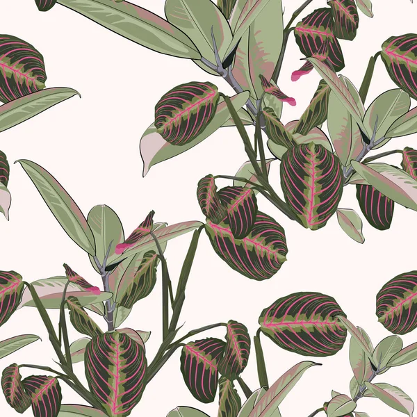 Illustration Vectorielle Beau Fond Floral Tropical Été — Image vectorielle