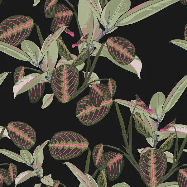 Illustration Vectorielle Beau Fond Floral Tropical Été — Image vectorielle