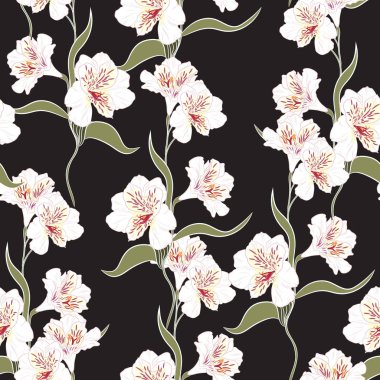 güzel çiçek desen arka plan vektör illüstrasyon