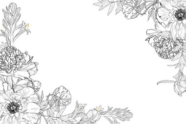 güzel çiçek desen arka plan vektör illüstrasyon