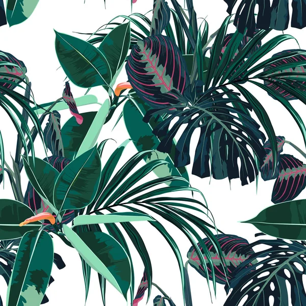 Illustration Vectorielle Motif Floral Tropical Fond — Image vectorielle